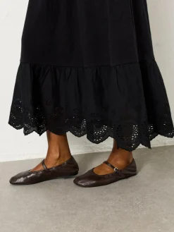 Discount Fat Face FatFace Demi Black Petite Jersey Midi Dress