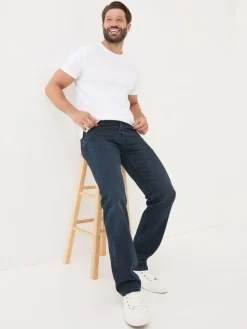 Discount Fat Face FatFace Straight Fit Straight Fit Jeans Denim Dark Blue