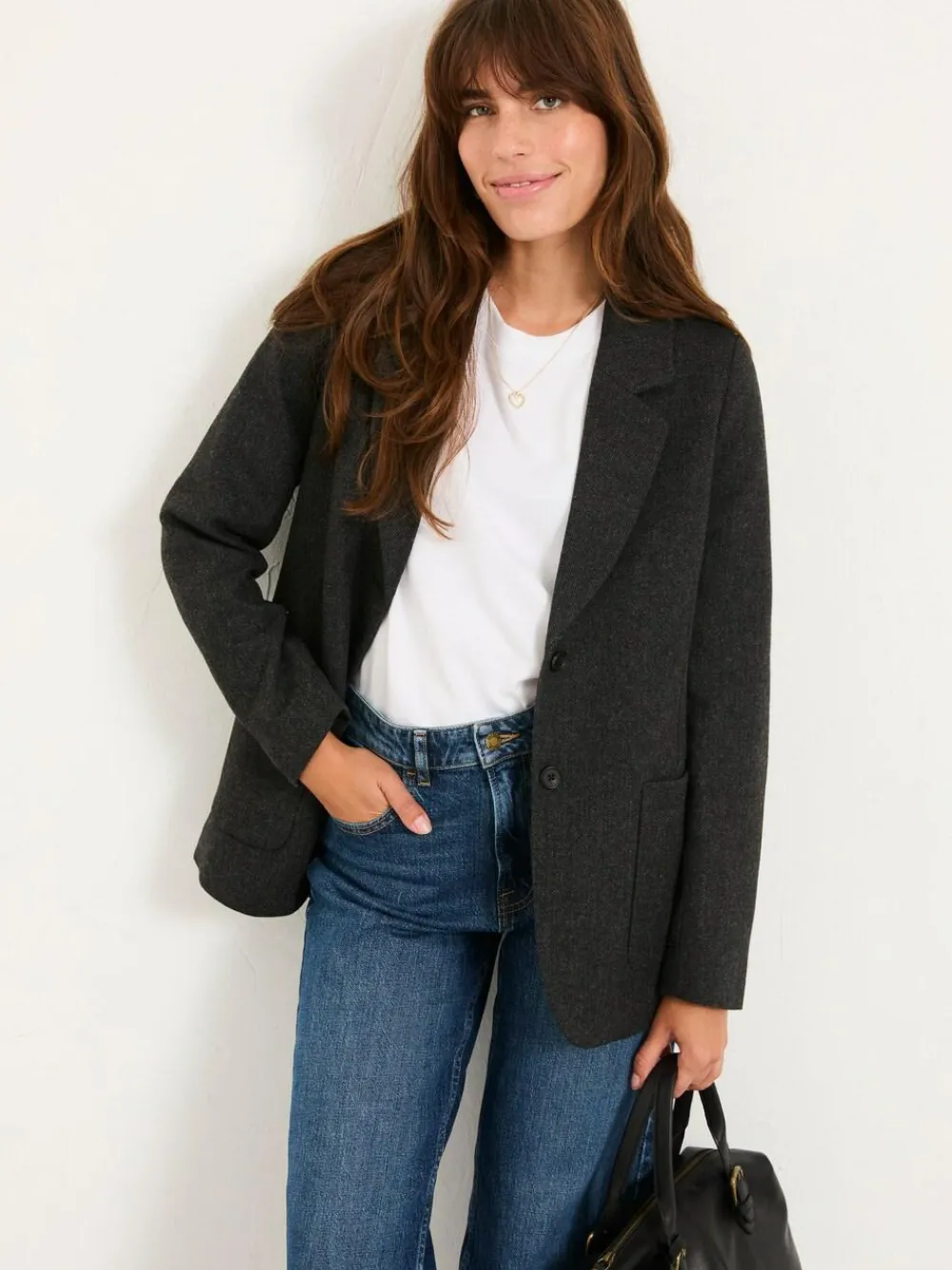 Fat Face FatFace Etta Charcoal Grey Blazer^Women Blazers