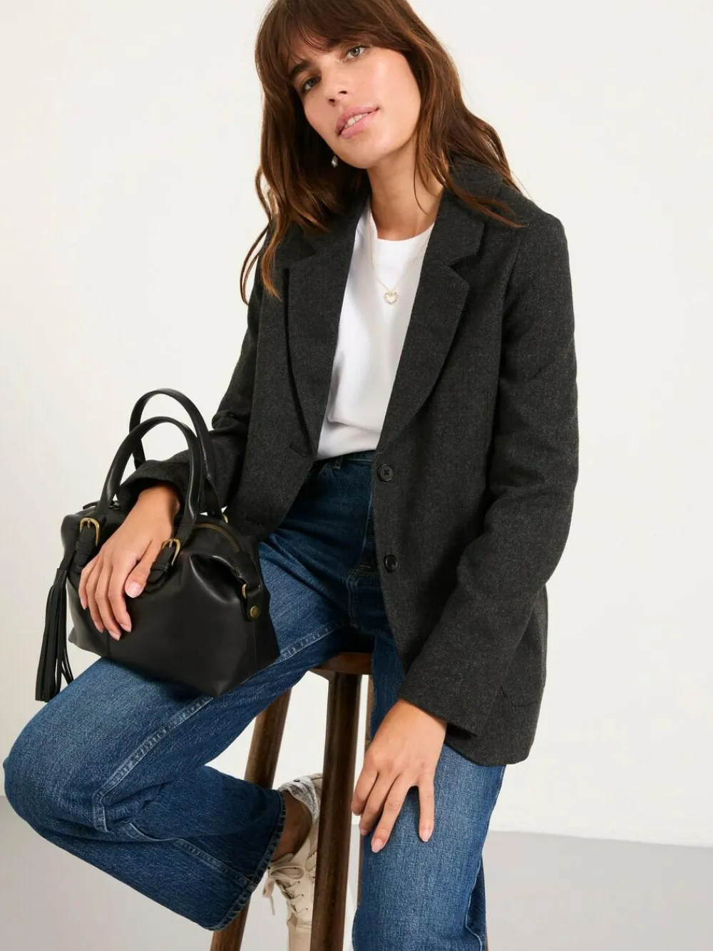 Fat Face FatFace Etta Charcoal Grey Blazer^Women Blazers