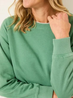 Sale Fat Face FatFace Georgia Crew Sweatshirt Jade Green