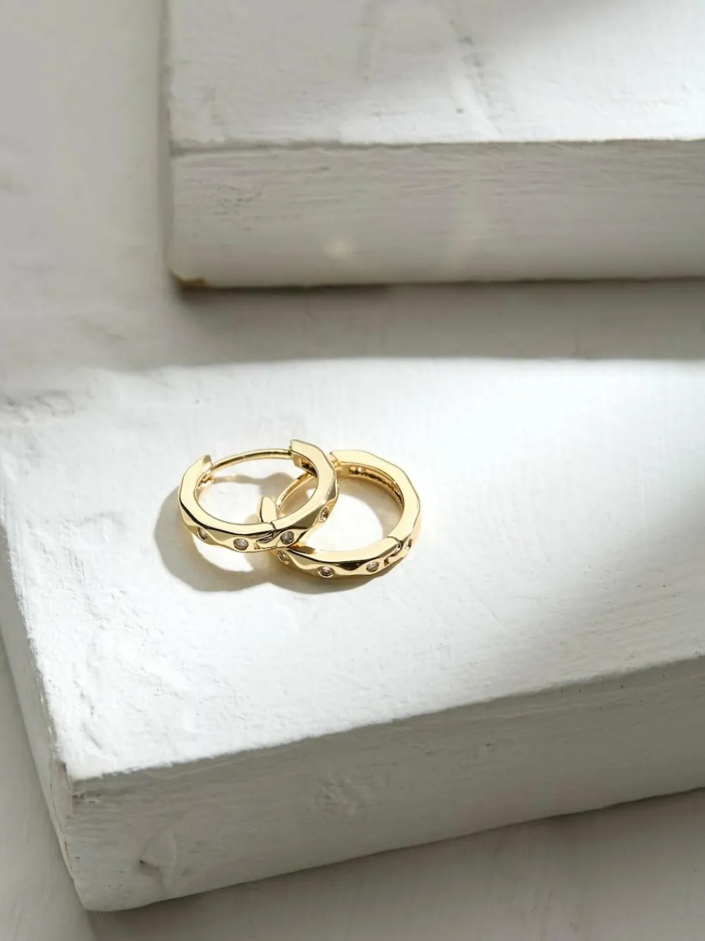 Fat Face FatFace Gold Tone Gem Huggie Hoops Earrings^Women Jewellery