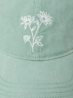 Outlet Fat Face FatFace Embroidered Daisy Cap Green