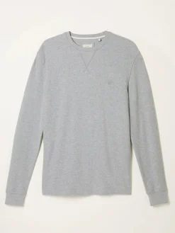 Best Fat Face FatFace Grey Waffle Crew Neck Pyjama Top