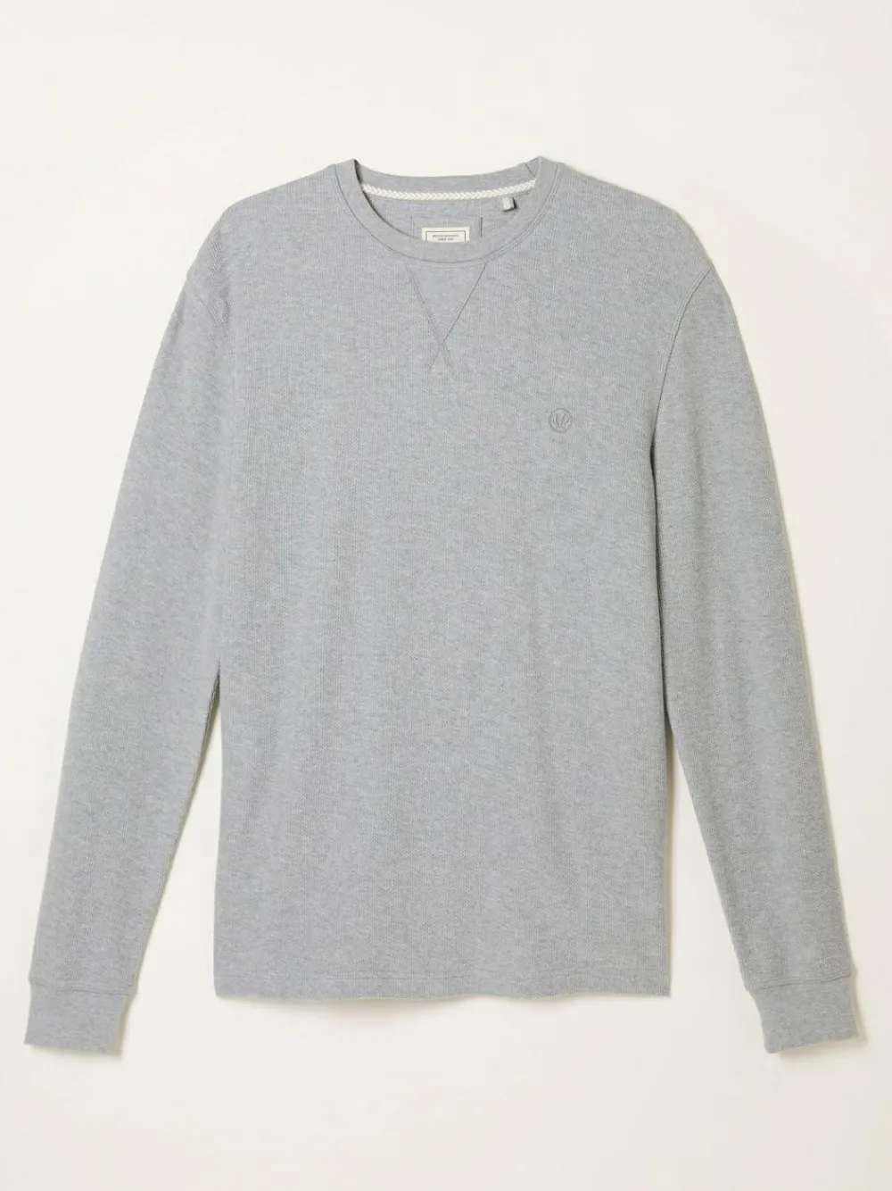 Best Fat Face FatFace Grey Waffle Crew Neck Pyjama Top