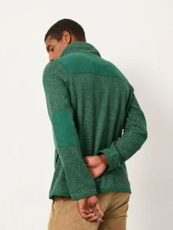 Clearance Fat Face FatFace Haxby Half Zip Sweat Emerald Green