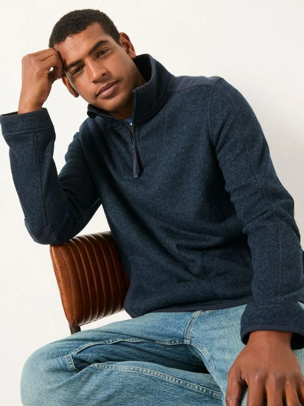 Outlet Fat Face FatFace Haxby Half Zip Sweat Navy