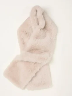 Sale Fat Face FatFace Faux Fur Scarf Ivory