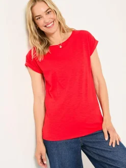 Fat Face FatFace Ivy Red Round Neck T-Shirt^Women Loungewear