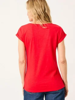 Fat Face FatFace Ivy Red Round Neck T-Shirt^Women Loungewear