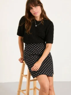 Fat Face FatFace Jackie Black Metallic Skirt^Women Skirts