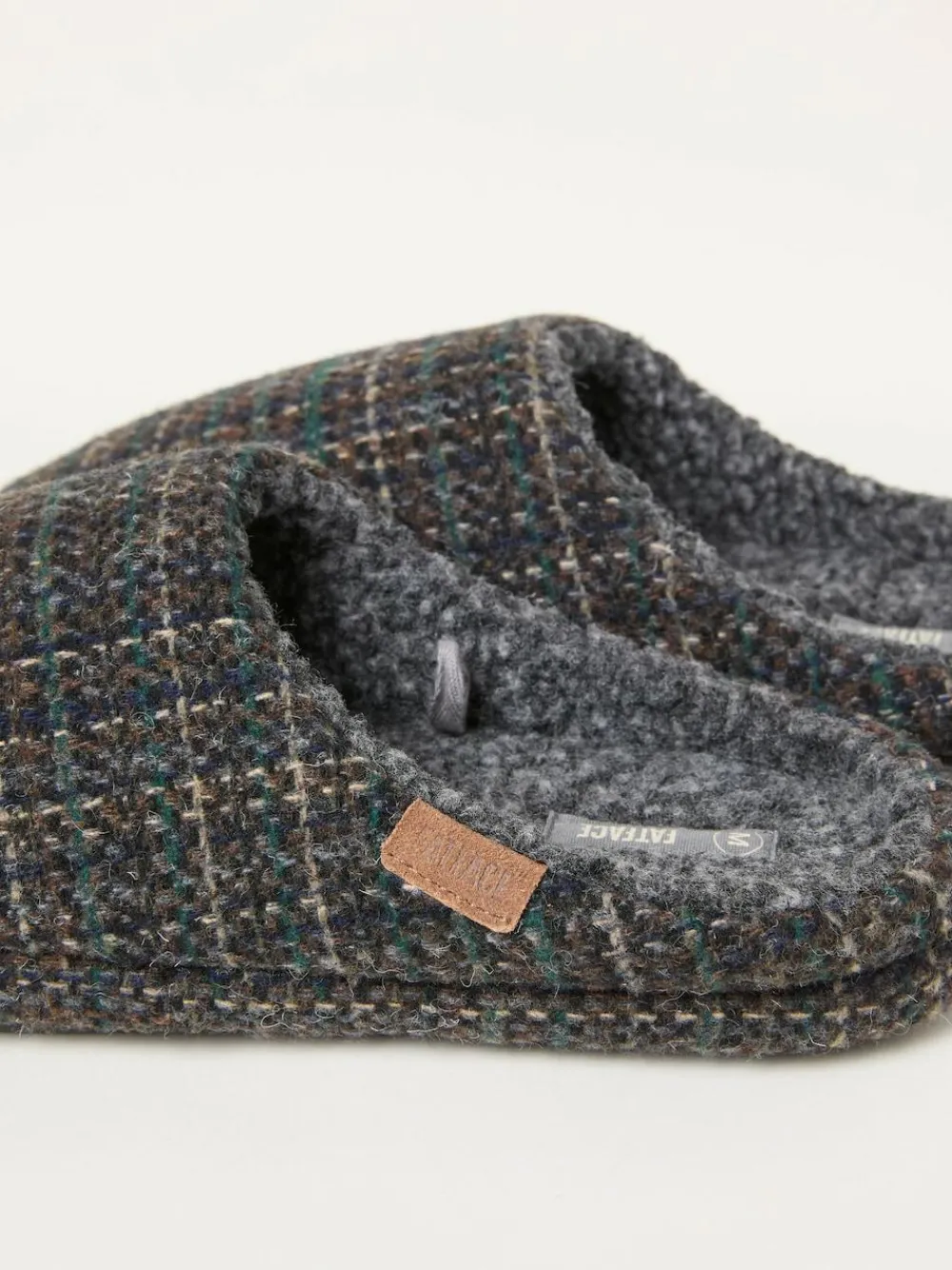 New Fat Face FatFace Jamieson Grey Slipper