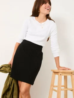 Fat Face FatFace Jess Black Ponte Mini Skirt^Women Skirts