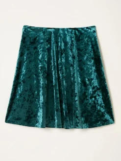 Hot Fat Face FatFace Jess Skirt Teal Blue Velvet