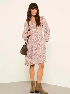 Fat Face FatFace Jesse Purple Oriental Floral Floral Dress