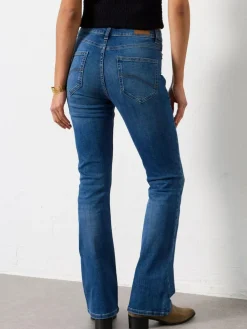 Fat Face FatFace Katrine Skinny Bootcut Jeans Denim Dark Blue