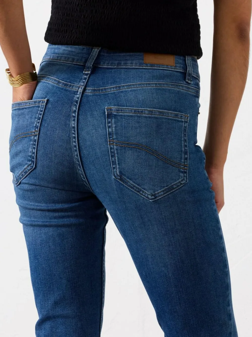 Fat Face FatFace Katrine Skinny Bootcut Jeans Denim Dark Blue