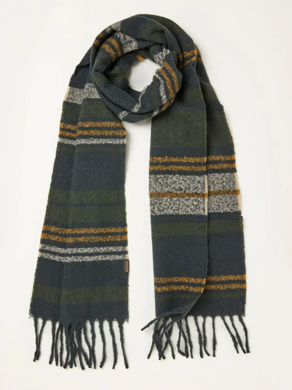 Fat Face FatFace Khaki Green Stripe Scarf^ Hats, Gloves & Scarves|Hats, Scarves & Gloves
