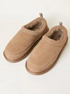 Best Fat Face FatFace Laura Suede Slipper Mink Brown