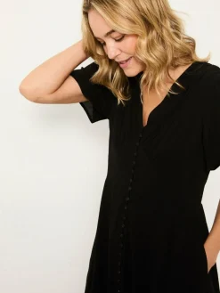 Hot Fat Face FatFace Livvy Midi Dress Black