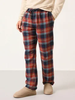 Best Fat Face FatFace Lomond Blue Check Open Hem Pyjama Bottoms