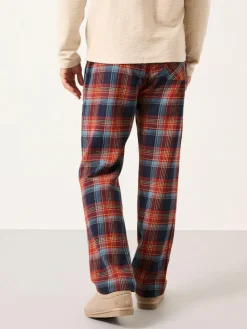 Best Fat Face FatFace Lomond Blue Check Open Hem Pyjama Bottoms
