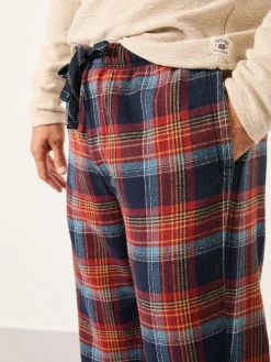 Best Fat Face FatFace Lomond Blue Check Open Hem Pyjama Bottoms