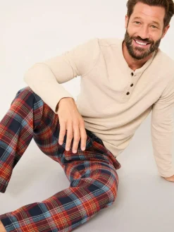 Best Fat Face FatFace Lomond Blue Check Open Hem Pyjama Bottoms