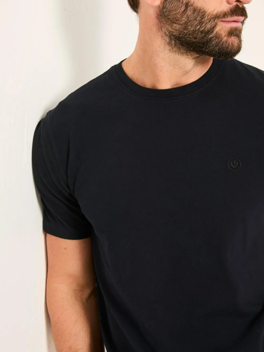 Discount Fat Face FatFace Lulworth Black Short Sleeve T-Shirt