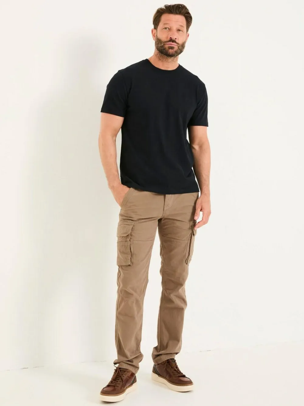 Discount Fat Face FatFace Lulworth Black Short Sleeve T-Shirt