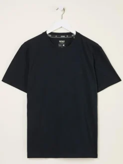 Discount Fat Face FatFace Lulworth Black Short Sleeve T-Shirt