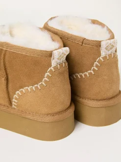 Hot Fat Face FatFace Maeve Suede Mini Boot Tan Brown