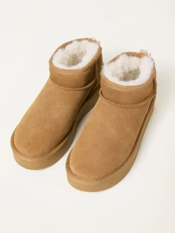 Hot Fat Face FatFace Maeve Suede Mini Boot Tan Brown