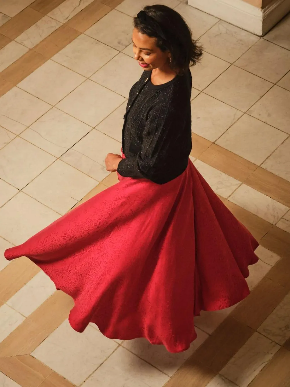 Fat Face FatFace Malia Red Jacquard Midi Skirt^Women Skirts