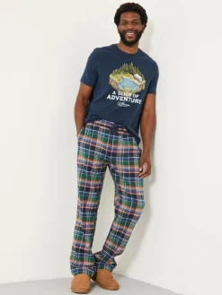 Fat Face FatFace Milburn Cobalt Blue Check Pyjama Bottoms^ Pyjamas