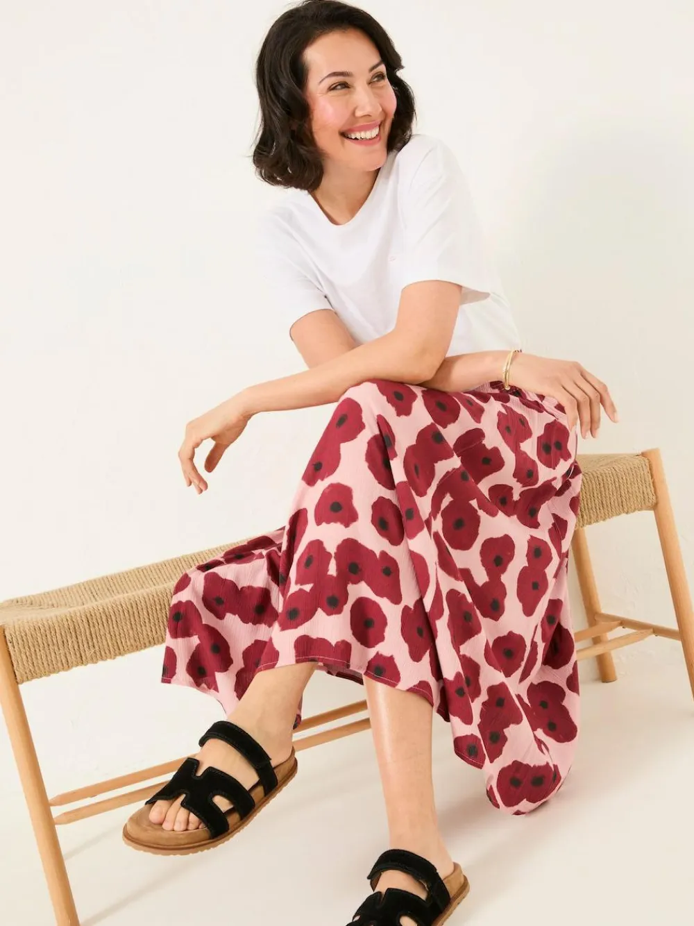 Fat Face FatFace Millie Multi Poppies Midi Skirt^Women Skirts