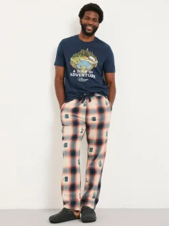 Clearance Fat Face FatFace Natural Coffee Jacquard Pyjama Bottoms