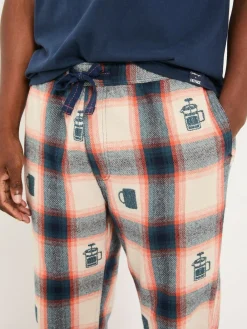 Clearance Fat Face FatFace Natural Coffee Jacquard Pyjama Bottoms