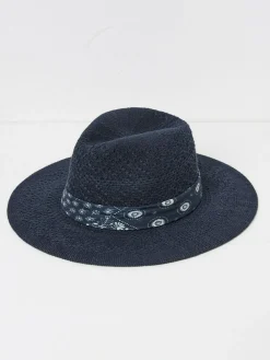 New Fat Face FatFace Navy Fedora Hat