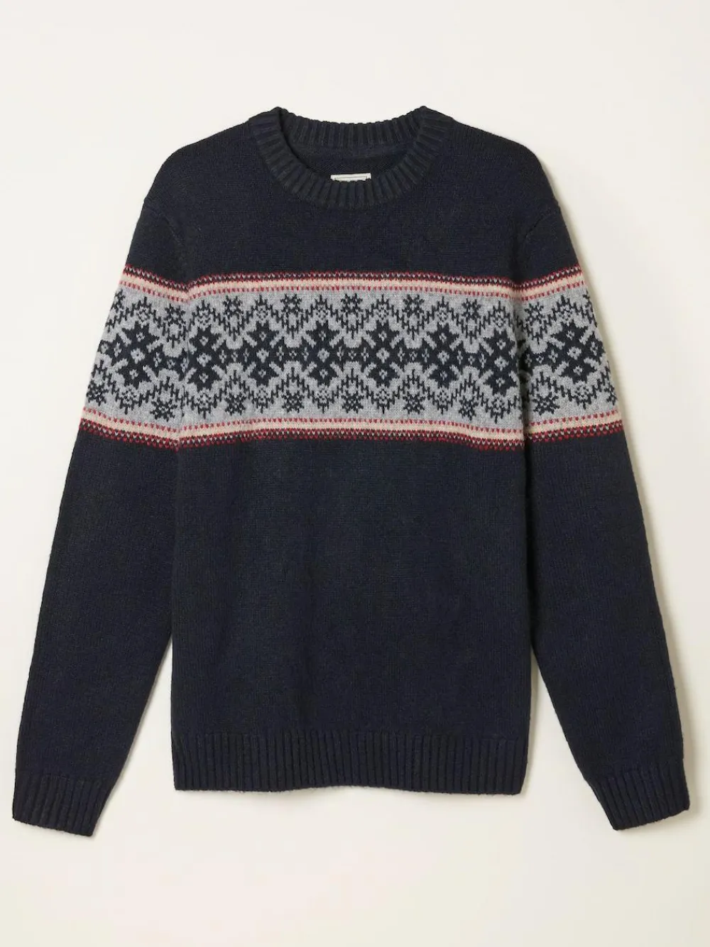 Fat Face FatFace Navy Snowflake Fairisle Knitted Crew Neck Jumper^ Knitwear|Knitwear