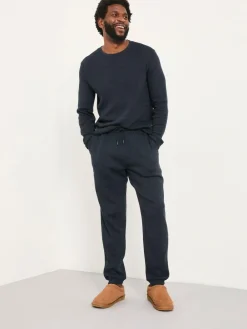 Fat Face FatFace Navy Textured Long Sleeve Crew T-Shirt^ Loungewear