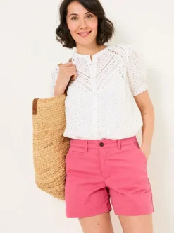 Fat Face FatFace Padstow Dark Pink Chino Shorts^Women Shorts