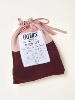 Best Fat Face FatFace 2 Pack Long Sleeve Round Neck T Shirt Purple/Pink