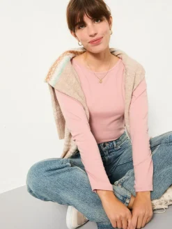 Best Fat Face FatFace 2 Pack Long Sleeve Round Neck T Shirt Purple/Pink