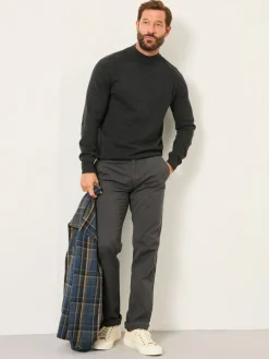 Discount Fat Face FatFace Rye Knitted Turtle Neck Jumper Charcoal Grey