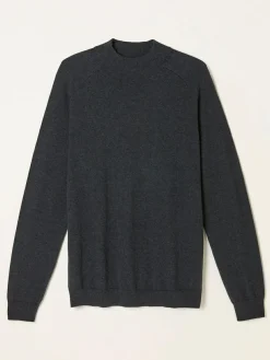 Discount Fat Face FatFace Rye Knitted Turtle Neck Jumper Charcoal Grey