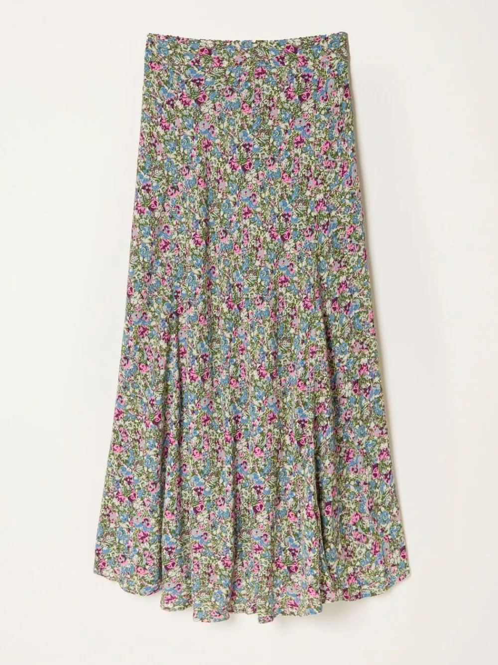 Online Fat Face FatFace Sadie Midi Skirt Green Ditsy Garden
