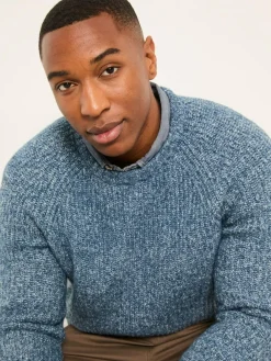 Fat Face FatFace Sefton Knitted Crew Neck Jumper Blue