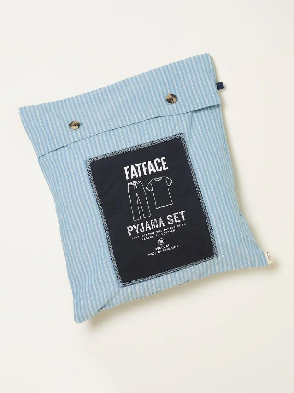 Fat Face FatFace Seil Light Blue Stripe Trouser Pyjama Set