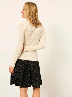 Online Fat Face FatFace Selena Jersey Skirt Black Oriental Tonal